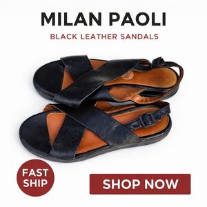 Mila Paoli Italian leather‎ sandals 9.5